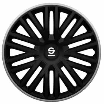 4-piece Sparco Hubcaps Bergamo 14-inch black / gray