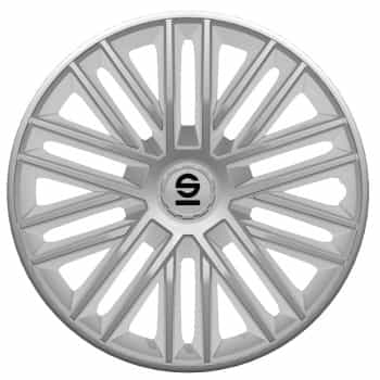 4-Piece Sparco Hubcaps Bergamo 14-inch silver