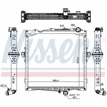 Radiator, engine cooling 637877 Nissens