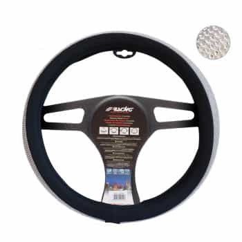 Simoni Racing Steering Wheel Cover Diamonds Black Artificial Leather