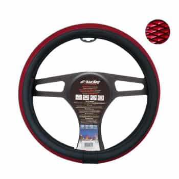 Simoni Racing Steering Wheel Cover Trap Red Black/Red Artificial Leather