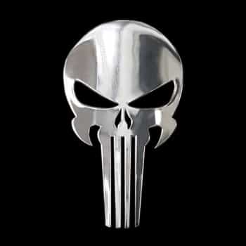 Nickel Sticker 'Skull' - 40,6x70mm