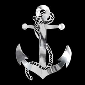 Nickel Sticker 'Anchor' - 55x71mm