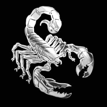 Nickel Sticker 'Scorpio' - 55x61mm