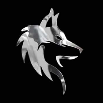 Nickel Sticker 'Fox head' - 56x70mm