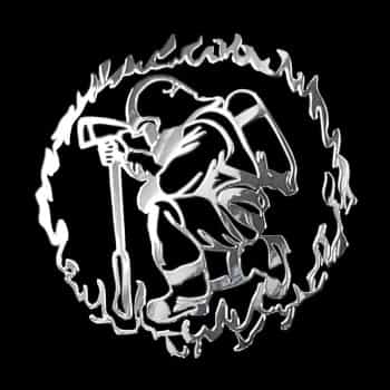 Nickel Sticker 'Fireman' - 60x60mm