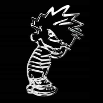 Nickel Sticker 'Naughty' - 35x55mm