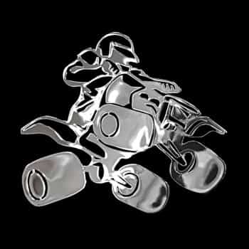 Nickel Sticker 'Quad' - 70x60mm