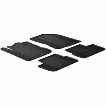 Rubber mats suitable for Peugeot 208 2012- (4-piece + mounting clips)