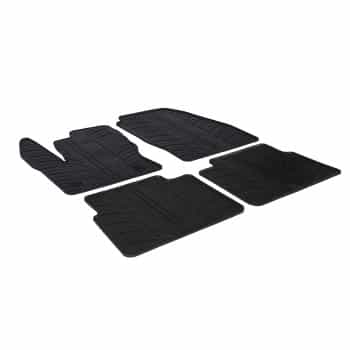 Rubber mats suitable for Ford Tourneo Connect Passenger 2014 (T profile 4-piece + mounting clips)