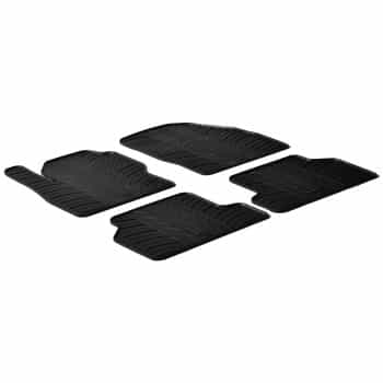 Rubber mats suitable for Ford Focus II 2005-2011 (T-Design 4-piece + mounting clips)