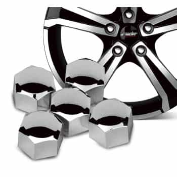 Simoni Racing Wheel nut caps - 19mm - Chrome - Set of 20 pieces