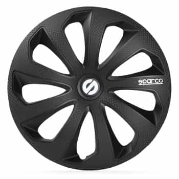 4-piece Sparco Hubcaps Sicilia 15-inch black / carbon