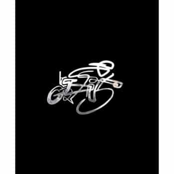 Nickel Sticker 'Cyclist 2' - 60x40mm