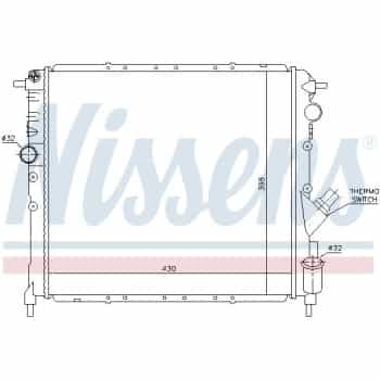 Radiator, engine cooling 63878 Nissens