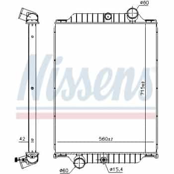 Radiator, engine cooling 6063660 Nissens