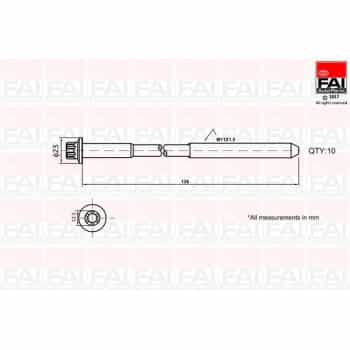 Bolt Kit, cylinder head