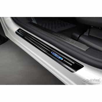 Black stainless steel door sills suitable for Citroën C5 Aircross 2018- 'Hybrid' - 4-piece