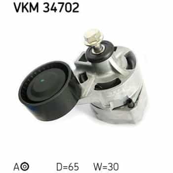 Tensioner Pulley, v-ribbed belt VKM 34702 SKF