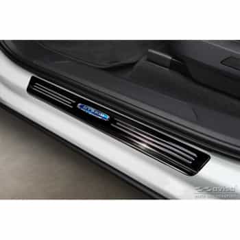 Black stainless steel door sills suitable for Volkswagen Touareg III 2018- 'Hybrid' - 4-piece