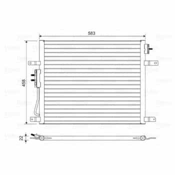 Condenser, air conditioning 814443 Valeo