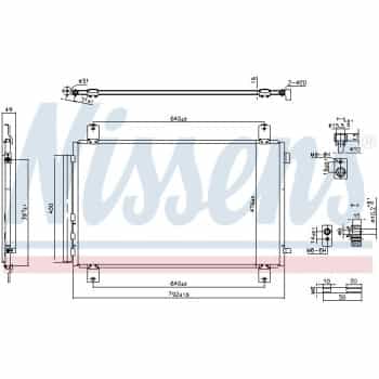 Condenser, air conditioning ** FIRST FIT ** 940854 Nissens