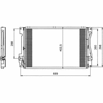 Condenser, air conditioning EASY FIT 35151 NRF
