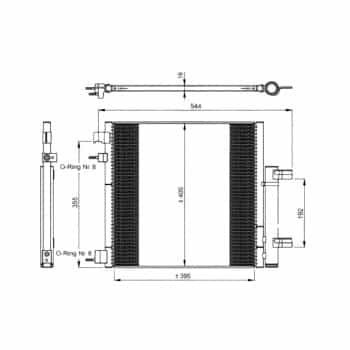 Condenser, air conditioning EASY FIT 350048 NRF