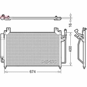 Condenser, air conditioning DCN44013 Denso