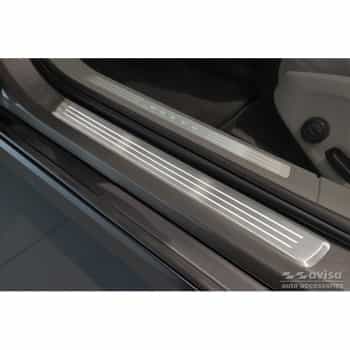Stainless steel door sills suitable for Volvo V90 & V90 Cross Country 2016 - - 'Lines' - 4-piece