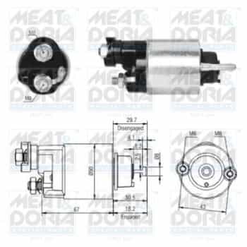 Contactor, starter motor