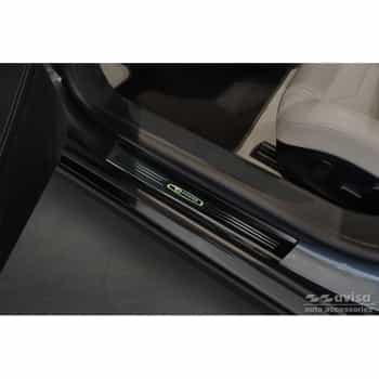 Black glossy stainless steel Door sills suitable for Tesla Model S 2012-2016 & Facelift 2016- 'E-Power' - 4