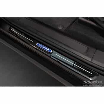 Black glossy stainless steel Door sills suitable for Volvo XC60 II 2017-2021 & Facelift 2021- 'Hybrid' - 4-