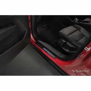 Black glossy stainless steel Door sills suitable for Volvo XC40 2018- 'Hybrid' - 4 pieces