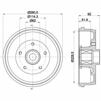 BRAKE DRUM 8DT