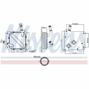 Oil cooler, automatic transmission 91181 Nissens