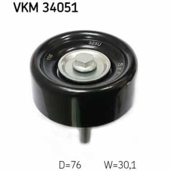Deflection/Guide Pulley, v-ribbed belt VKM 34051 SKF