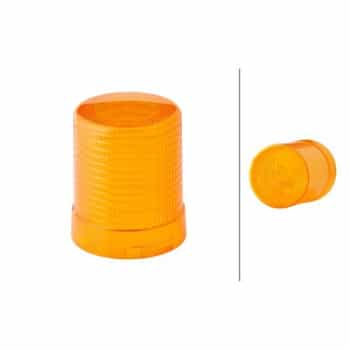 Lens, rotating beacon