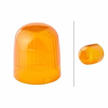 Lens, rotating beacon