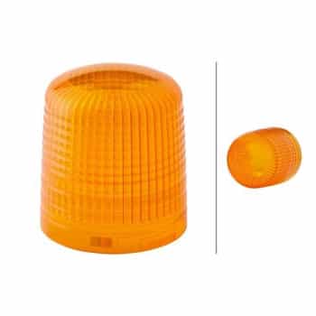 Lens, rotating beacon