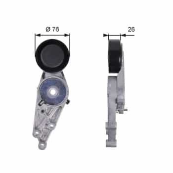 Tensioner Pulley, v-ribbed belt DriveAlign® T38151 Gates