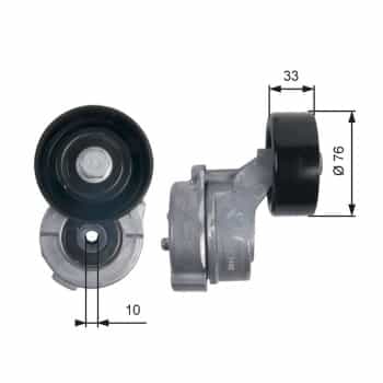 Tensioner Pulley, v-ribbed belt DriveAlign® T39134 Gates