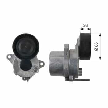 Tensioner Pulley, v-ribbed belt DriveAlign® T39165 Gates