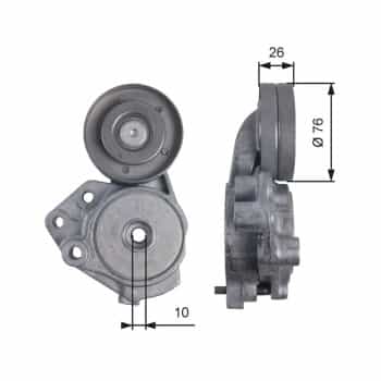 Tensioner Pulley, v-ribbed belt DriveAlign® T39173 Gates