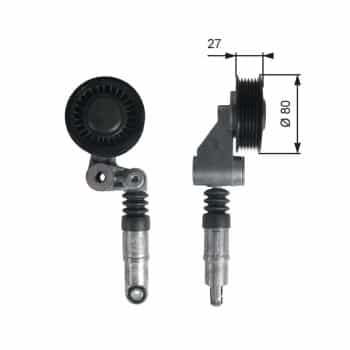 Tensioner Pulley, v-ribbed belt DriveAlign® T39236 Gates