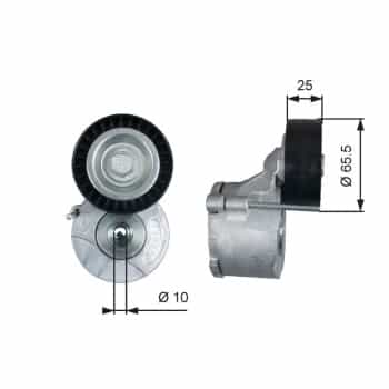 Tensioner Pulley, v-ribbed belt DriveAlign® T39281 Gates