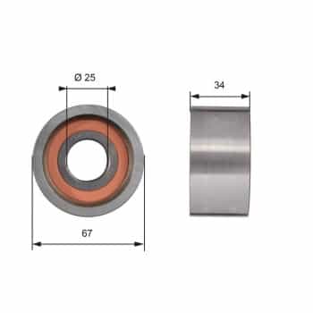 Deflection/Guide Pulley, timing belt PowerGrip® T41178 Gates
