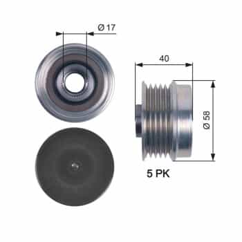 Alternator Freewheel Clutch DriveAlign® OAP7132 Gates