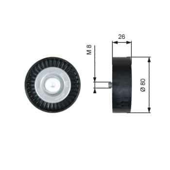 Deflection/Guide Pulley, v-ribbed belt DriveAlign® T36367 Gates