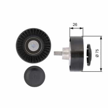 Deflection/Guide Pulley, v-ribbed belt DriveAlign® T36385 Gates